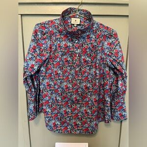 Tuckernuck Red and Blue Floral Top